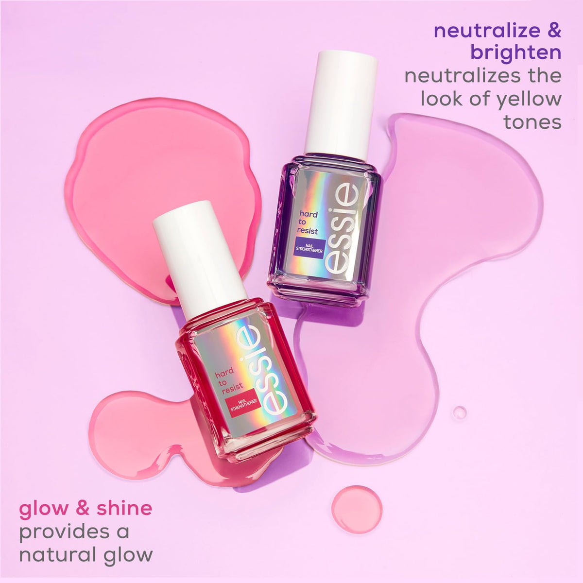 essie Hard To Resist Nail Strengthener 0.46 fl oz with a neutral background