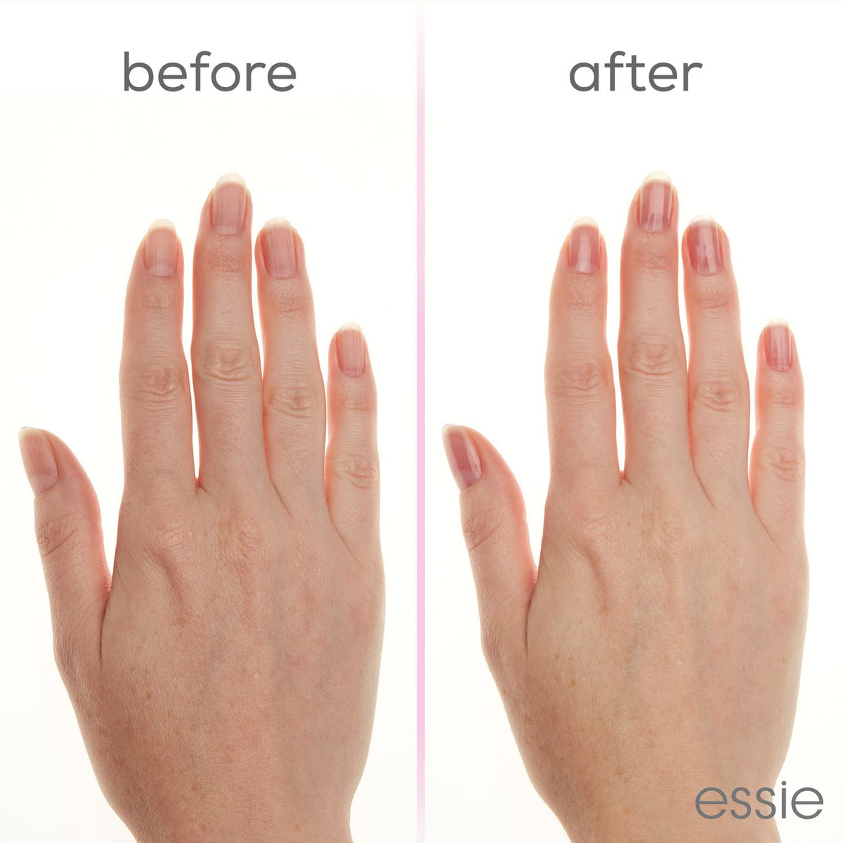 essie Hard To Resist Nail Strengthener 0.46 fl oz with nails painted