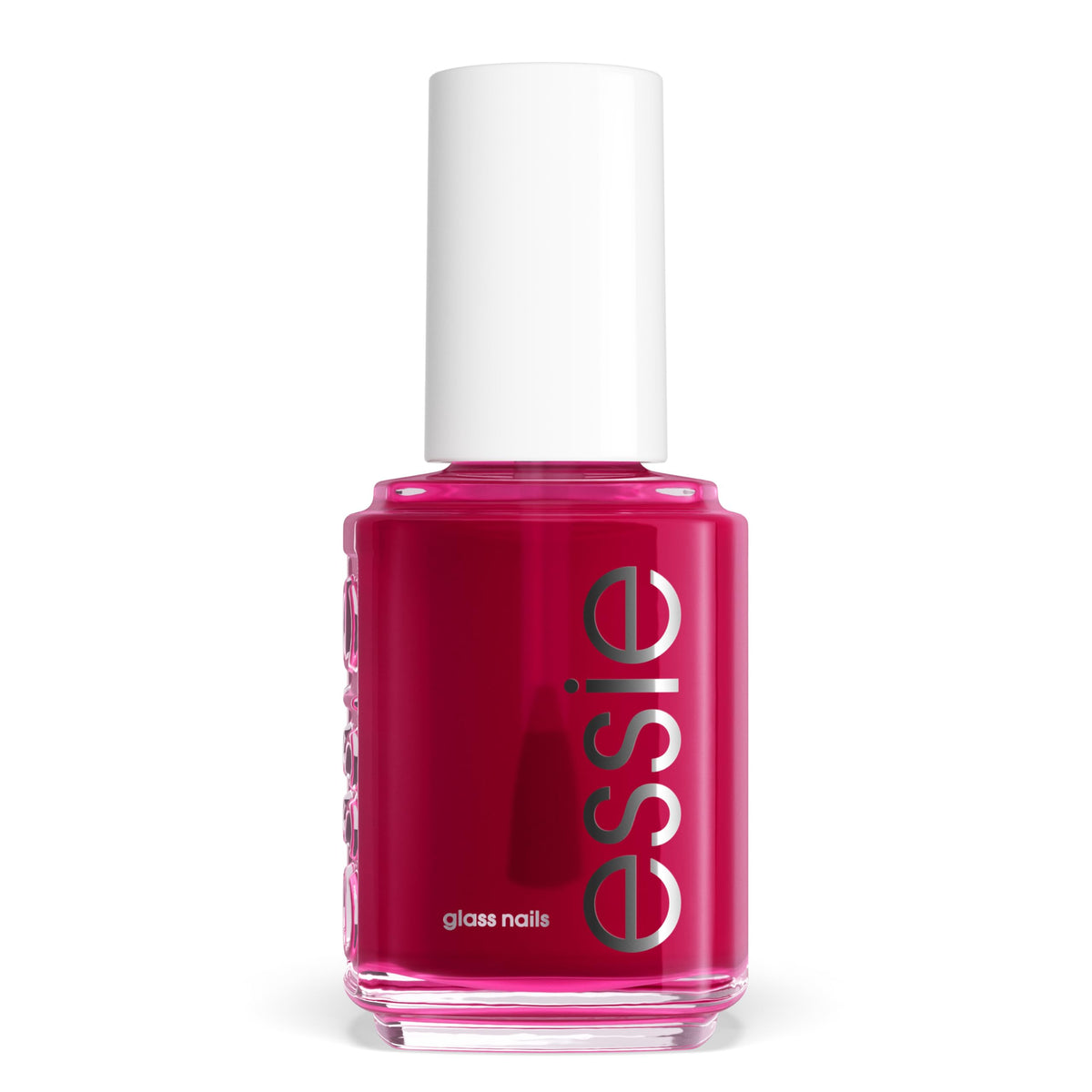 essie Highballer translucent fuchsia nail polish bottle front view