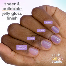 essie Jelly Gloss Nail Polish Boho Rodeo applied on nails