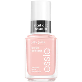 essie Jelly Gloss Nail Polish in Boho Rodeo, sheer pink bottle front view