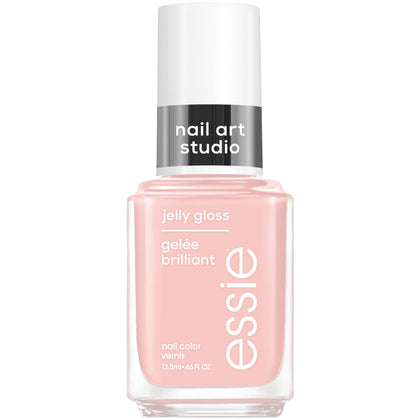 essie Jelly Gloss Nail Polish in Boho Rodeo, sheer pink bottle front view