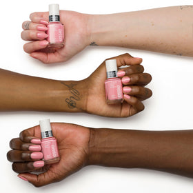 essie Jelly Gloss Nail Polish with layered nail art design