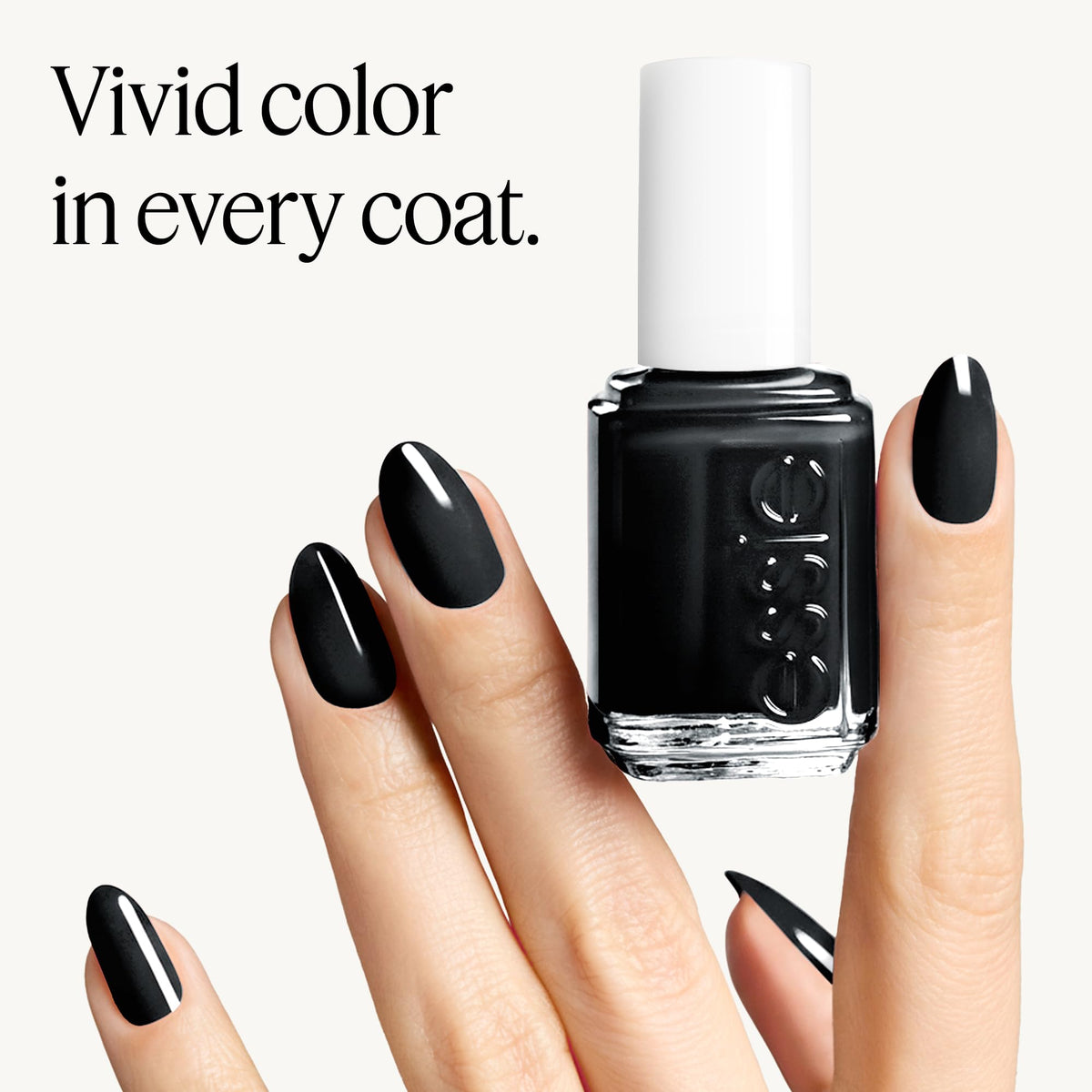 essie Licorice Nail Polish on painted nails