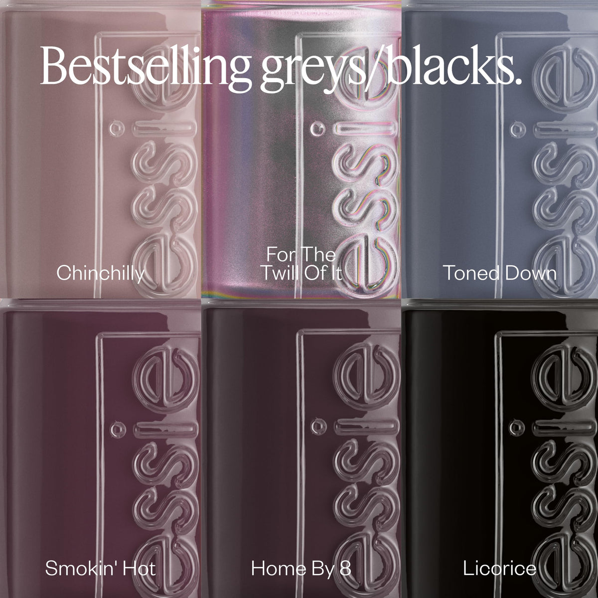 essie Licorice Nail Polish with other essie shades
