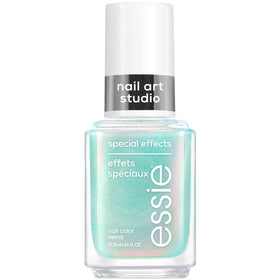 essie Mystic Marine nail polish front view with turquoise pearl effect