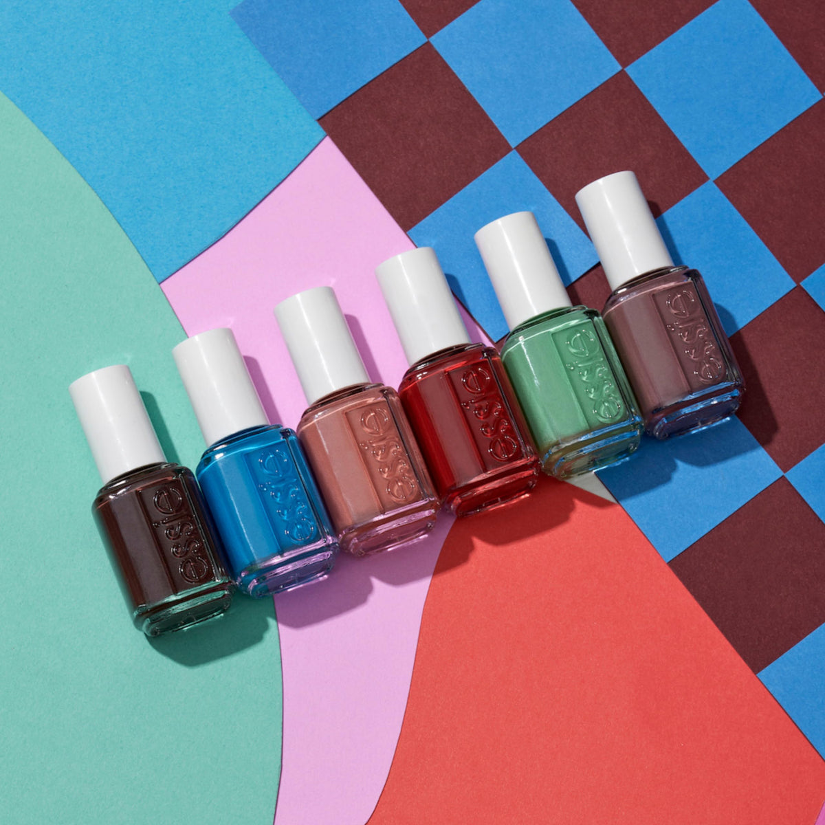 essie nail polish bottle with red shade displayed