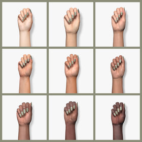 essie Natural Connection Khaki Nail Polish on nails