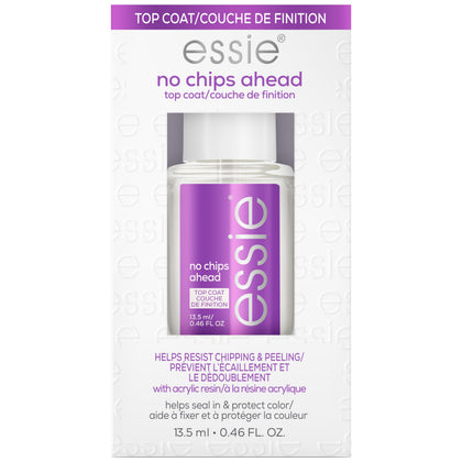 essie No Chips Ahead Top Coat bottle front view