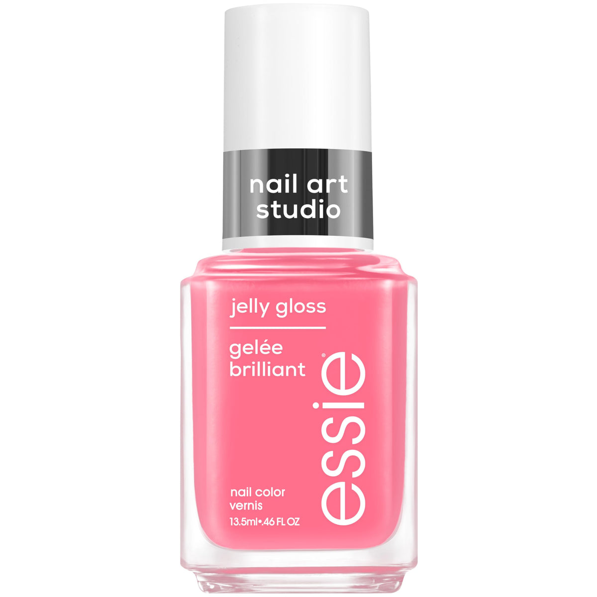 essie Slushy Sun Jelly Polish front view with bubblegum pink colour