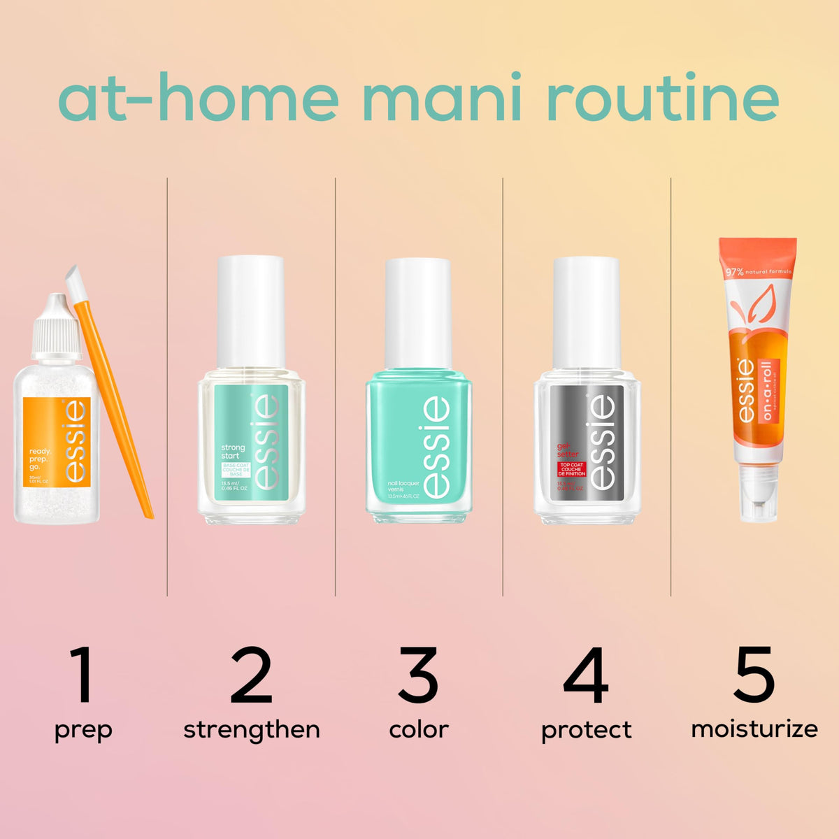 essie Slushy Sun Jelly Polish with other shades from Riviera Rush Collection