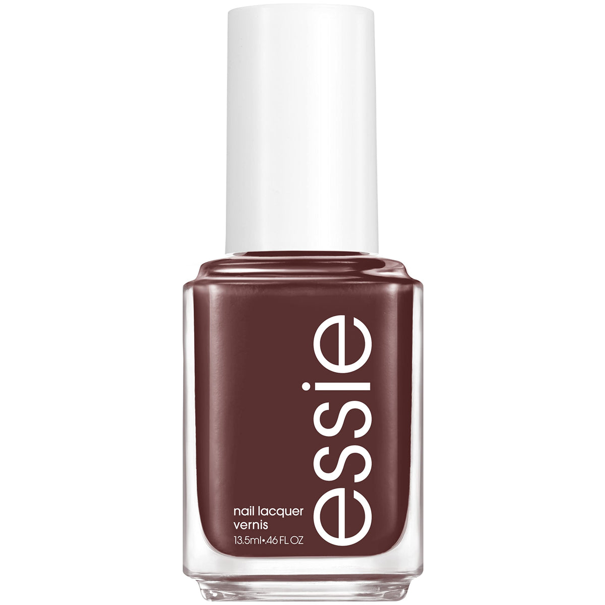 essie UnGuilty Pleasures brown nail polish front view