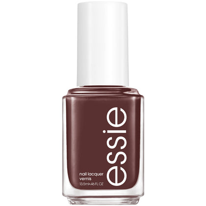 essie UnGuilty Pleasures brown nail polish front view