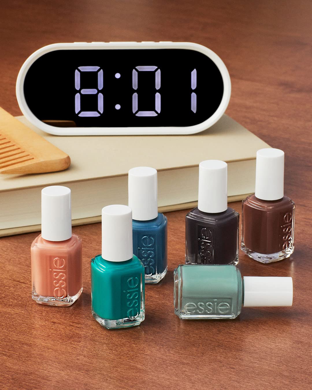 essie UnGuilty Pleasures nail polish in a beauty setup