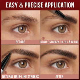 Essorall eyebrow pencil in use on model