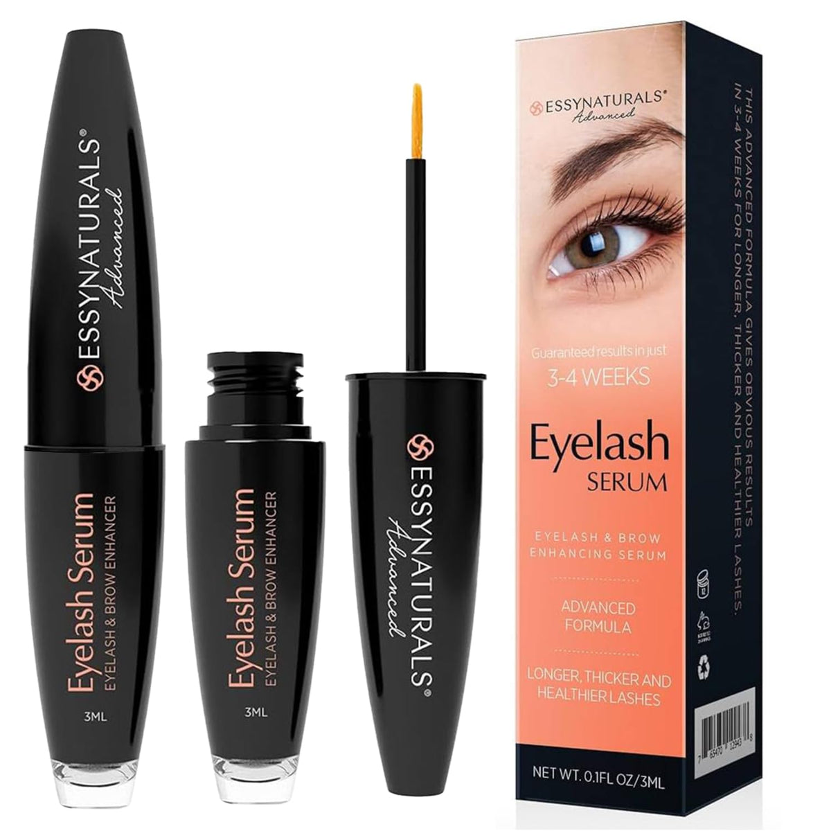 EssyNaturals Eyelash Growth Serum 18g front view
