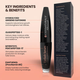EssyNaturals Eyelash Growth Serum on a vanity