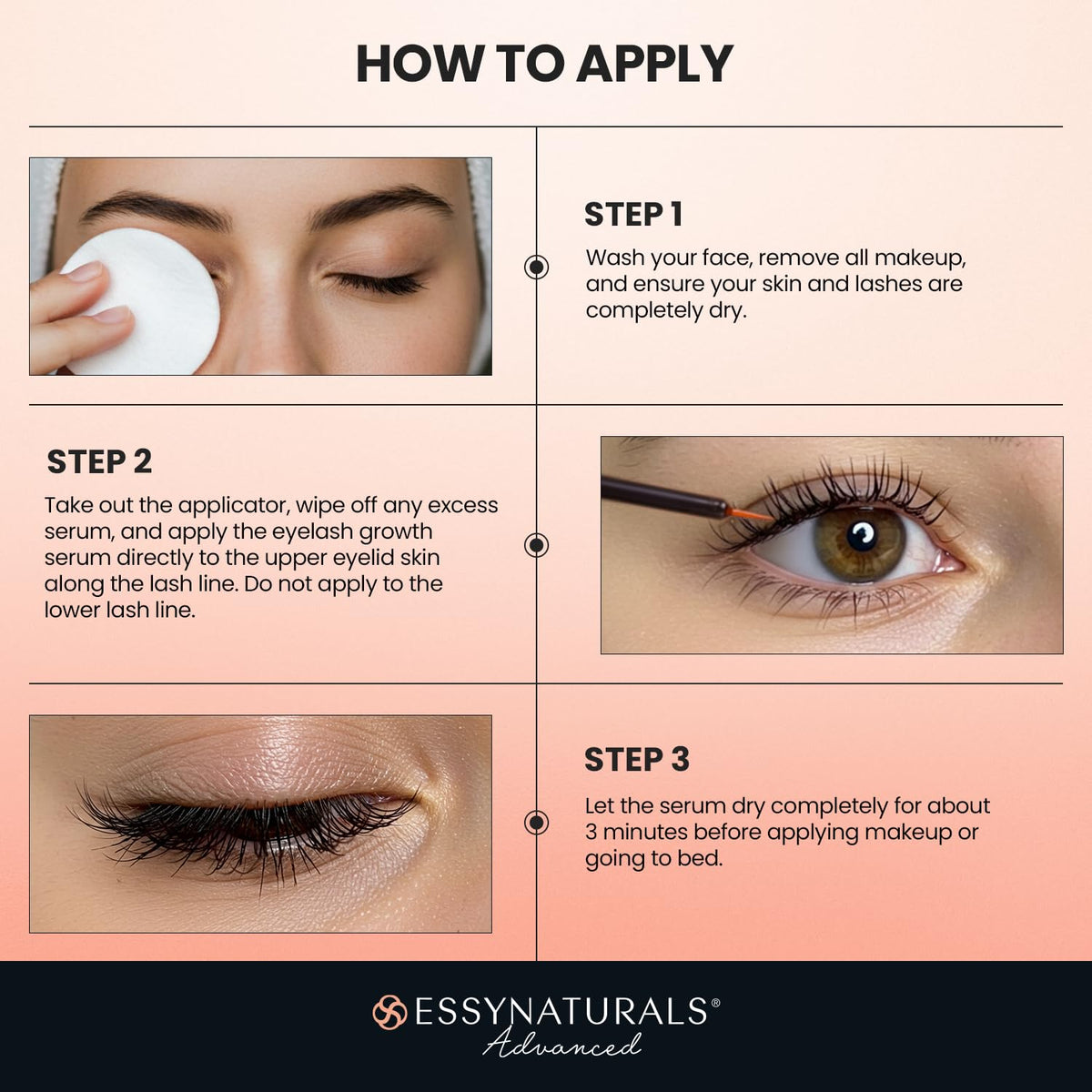 EssyNaturals Eyelash Growth Serum side view