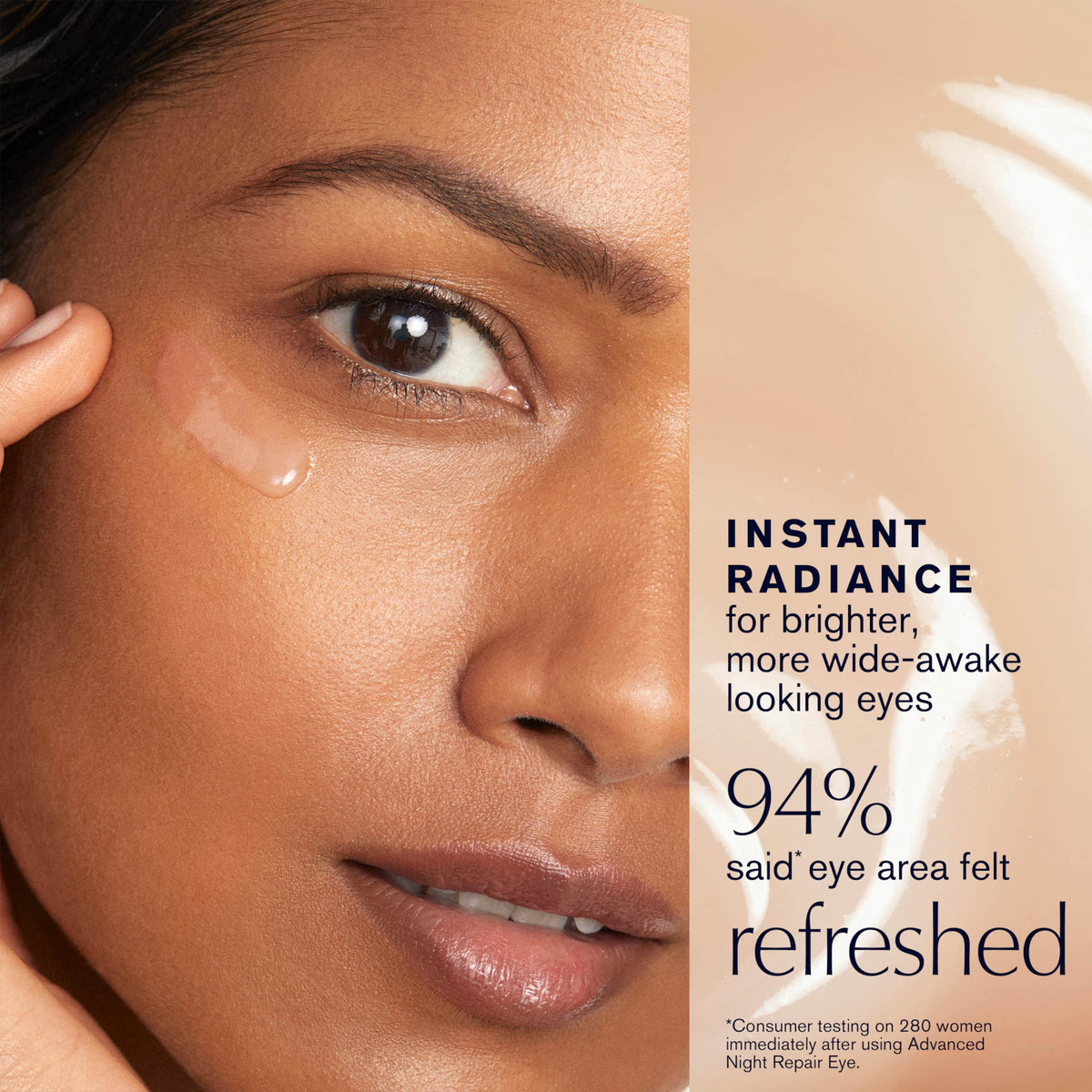 Estée Lauder Advanced Night Repair Eye Gel-Cream application on skin