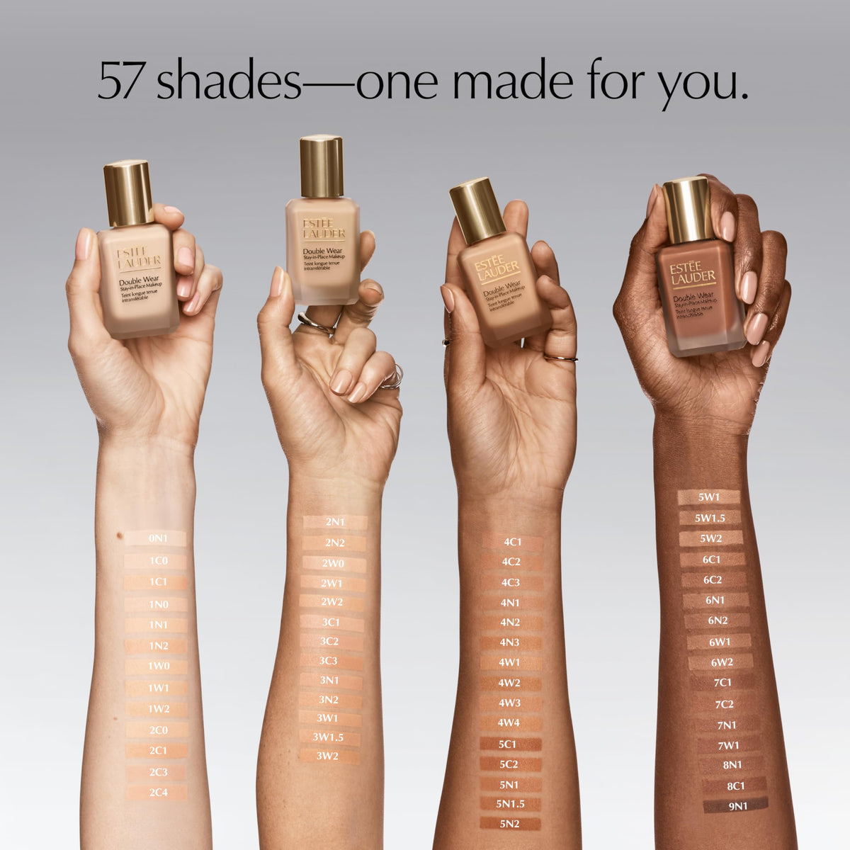 Estée Lauder Double Wear Foundation 6N2 Truffle in makeup setting
