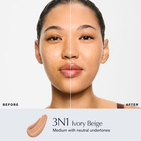 Estée Lauder Double Wear foundation showing texture on skin