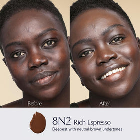 Estée Lauder Futurist Hydra Rescue Foundation 8N2 Rich Espresso bottle side view