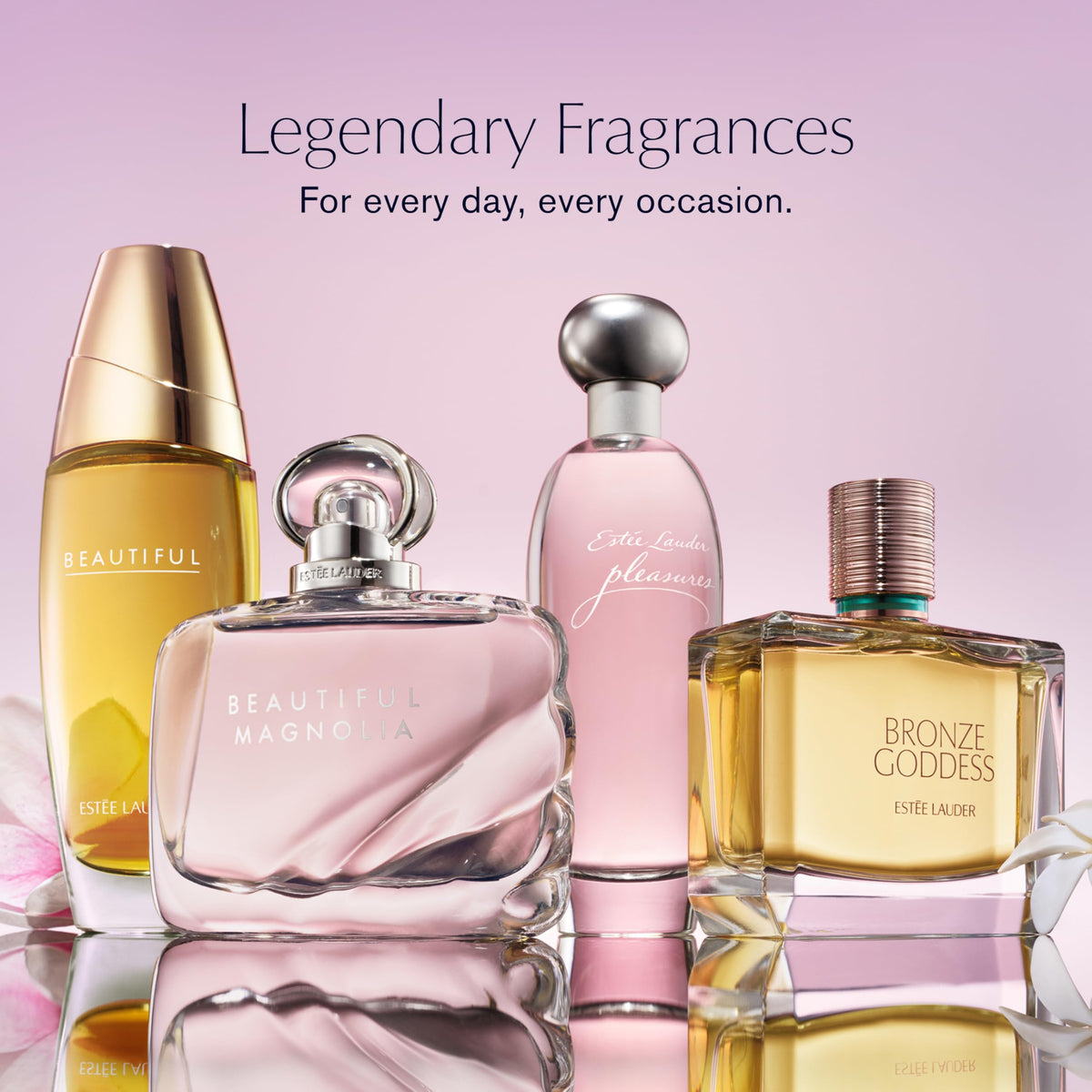 Estée Lauder Pleasures Eau de Parfum with flowers