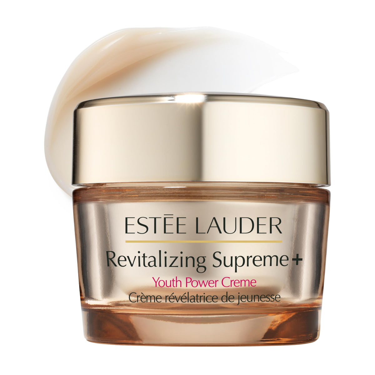 Estée Lauder Revitalizing + Youth Power Cream front view in glass jar