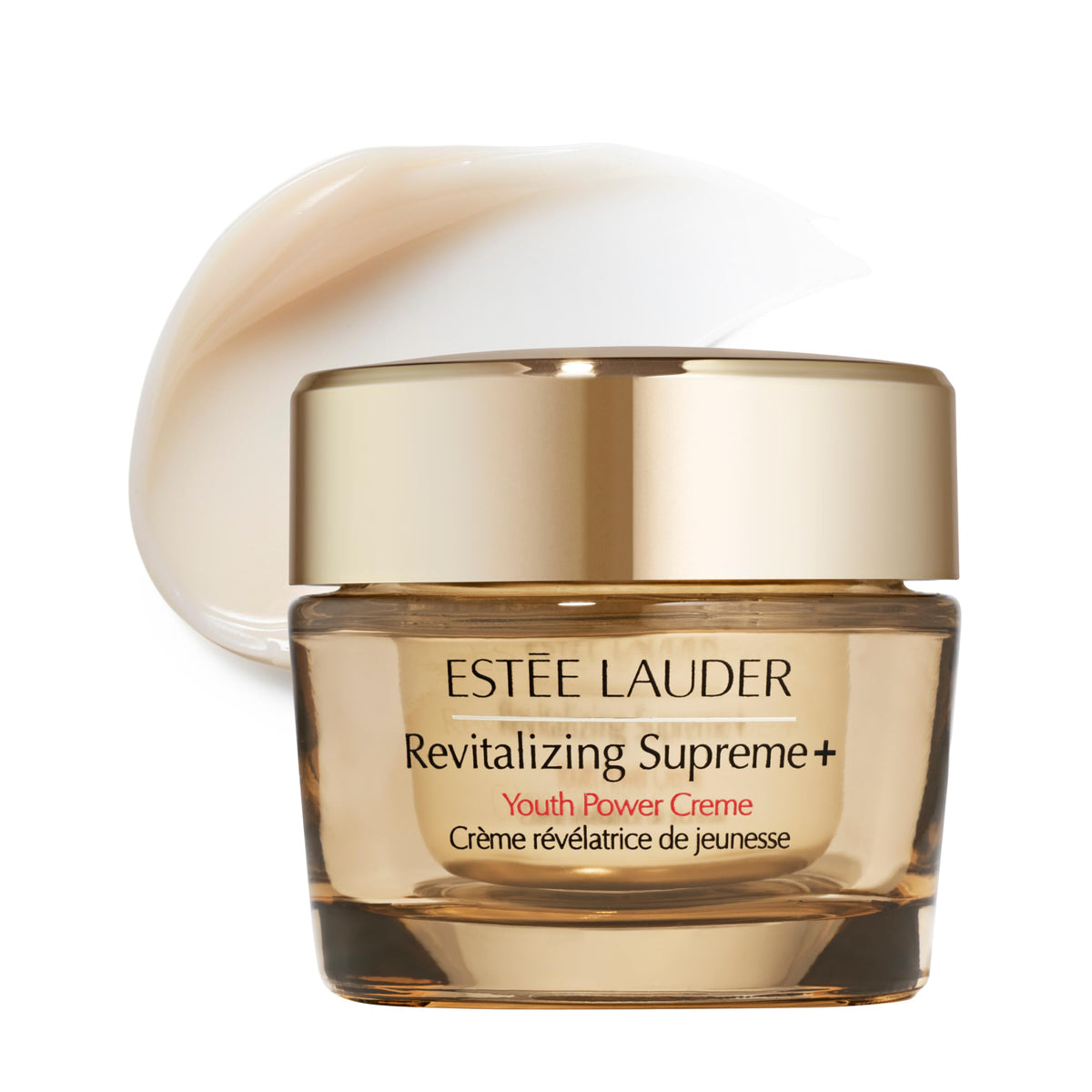 Estée Lauder Revitalizing + Youth Power Cream front view in glass jar