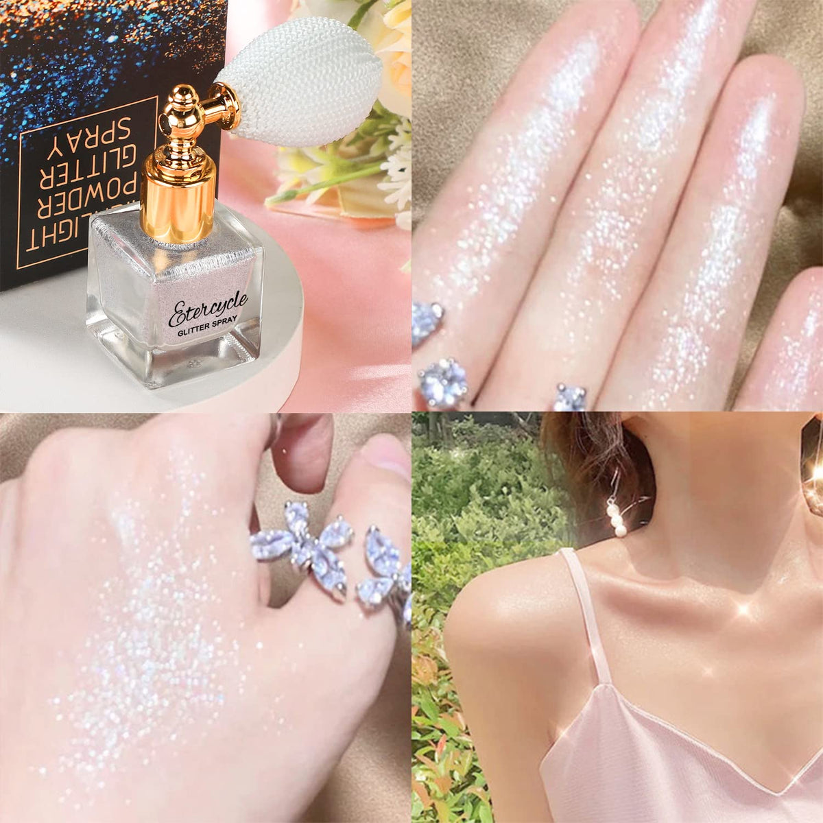 Etercycle Body Glitter Spray with supplementary glitter powder