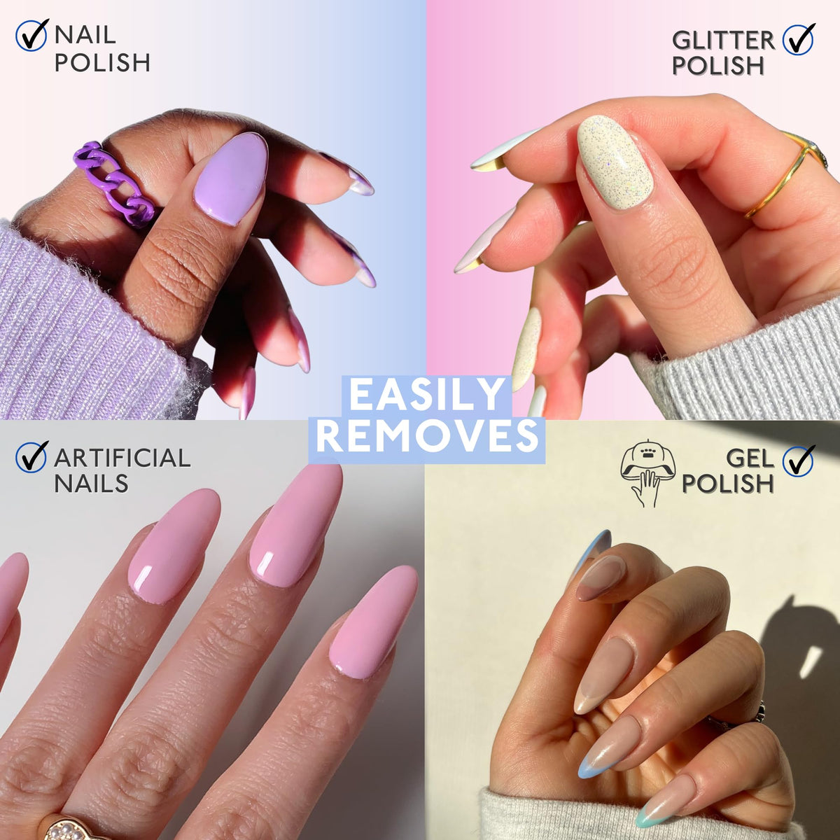 Eternal 100% Pure Acetone Nail Polish Remover with cotton balls
