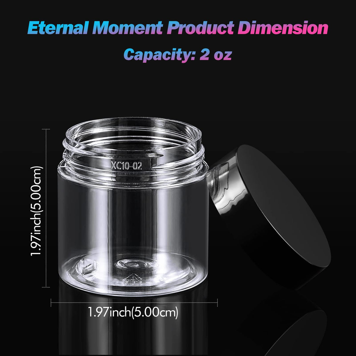 Eternal Moment 2 OZ plastic jar with screw-on lid