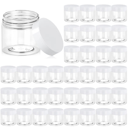 Eternal Moment 36 pack 6 OZ clear plastic jars with lids front view