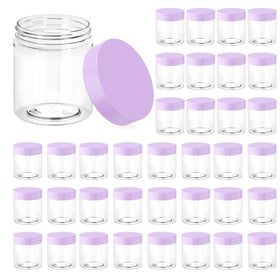 Eternal Moment 36 pack 8 OZ clear plastic jars with lids