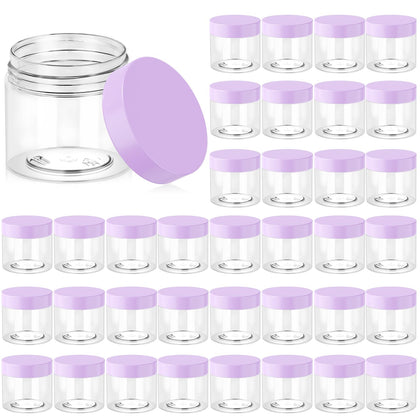 Eternal Moment 36 pack clear plastic jars with lids front view