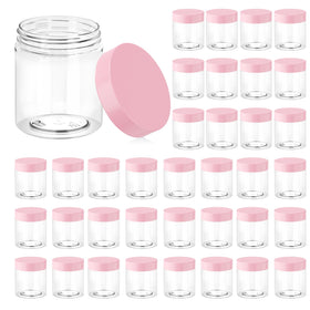 Eternal Moment 36 pack of 8 OZ clear plastic jars with lids