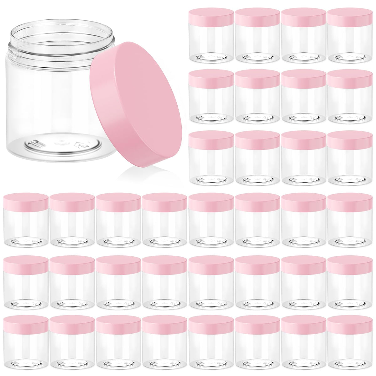 Eternal Moment 36 pack of clear plastic jars with lids