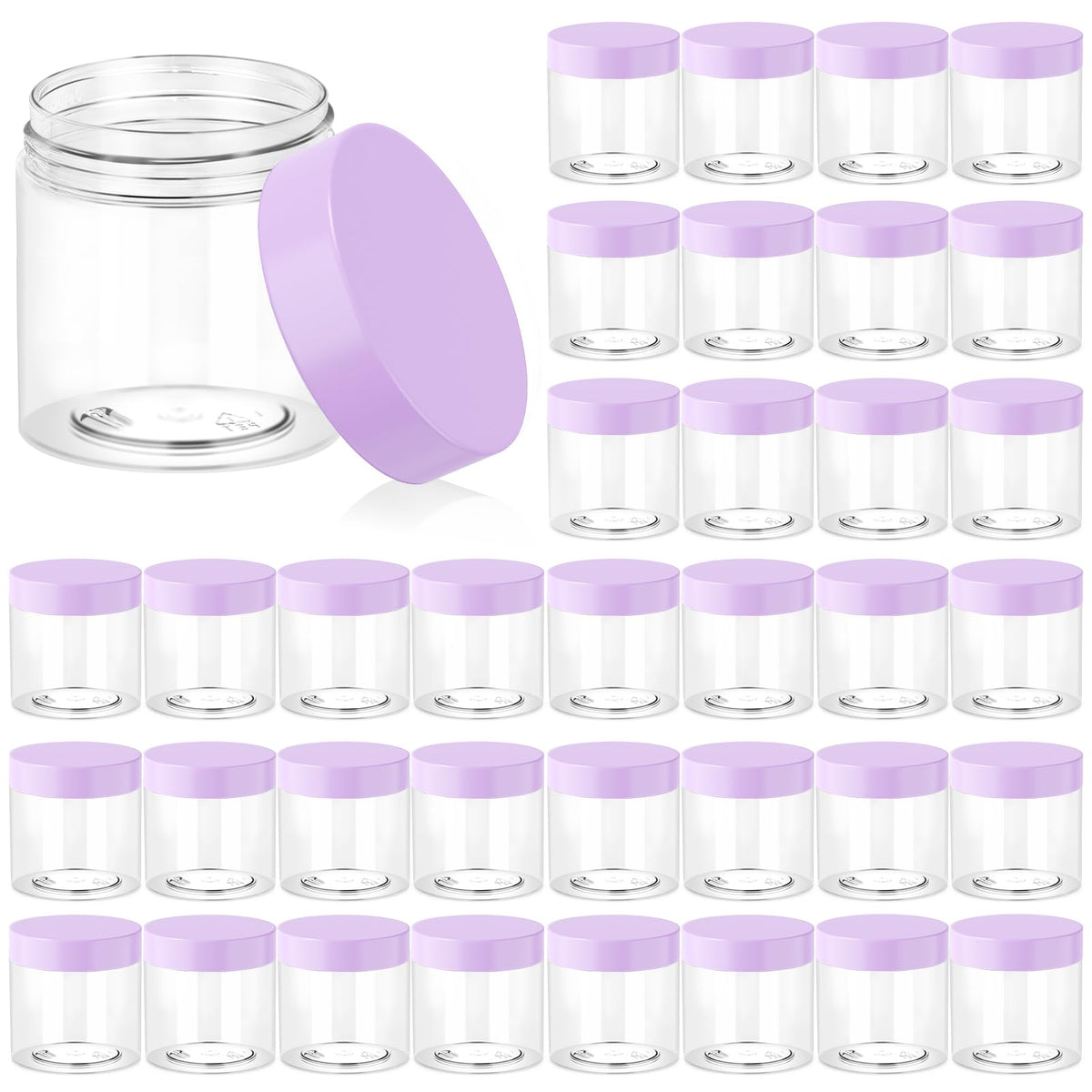 Eternal Moment 36 pack of clear plastic jars with lids