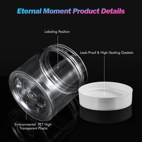 Eternal Moment 50 pack jars with labels and spatulas