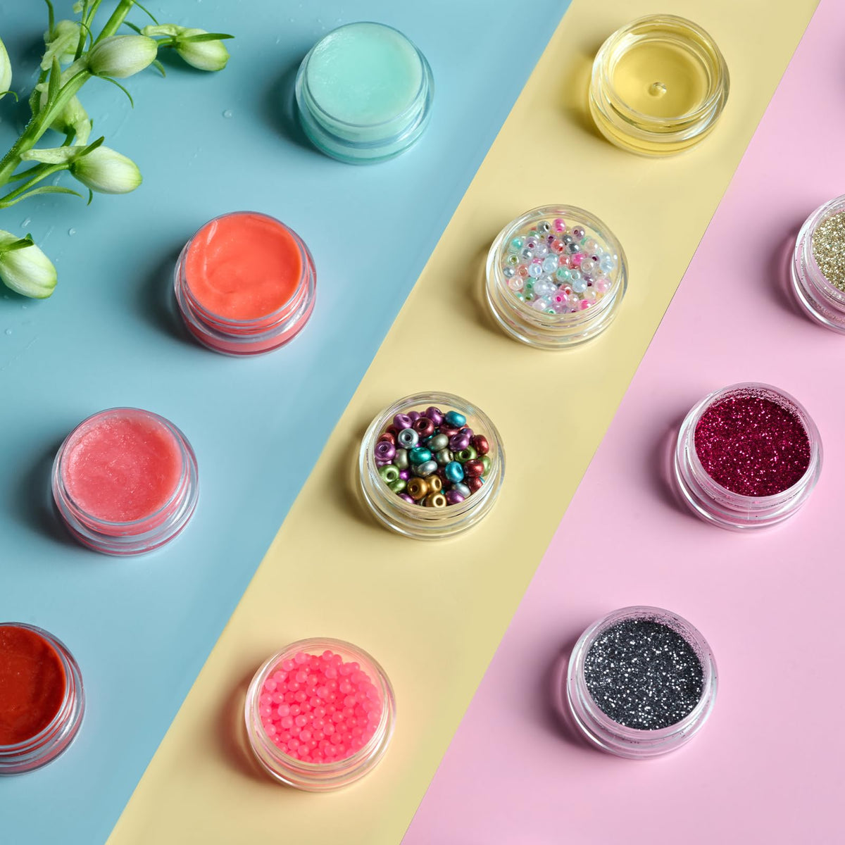 Eternal Moment 5g sample containers on a craft table
