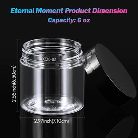Eternal Moment 6 oz plastic jar with screw-on lid and foam liner