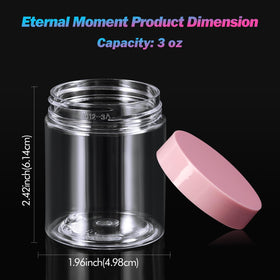 Eternal Moment clear jars with screw-on lids