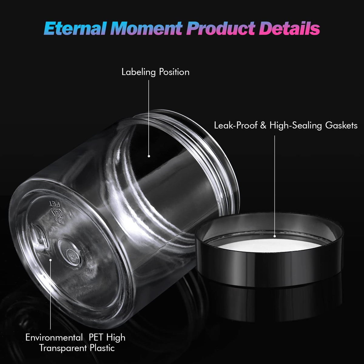 Eternal Moment jars displayed on a shelf