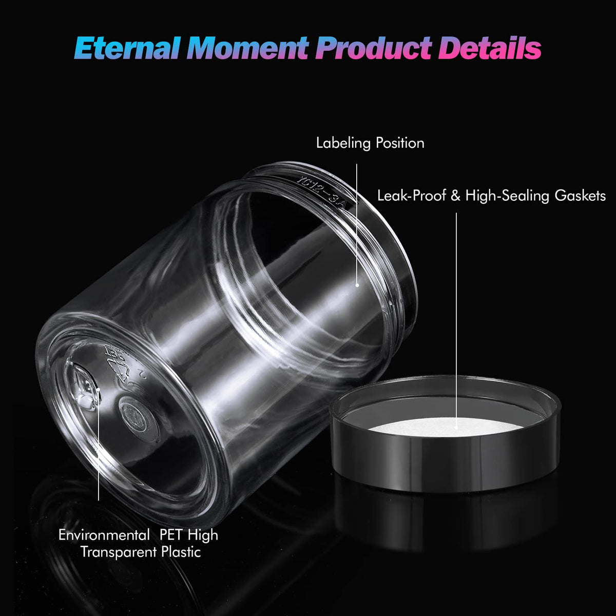 Eternal Moment jars displayed with various cosmetic products