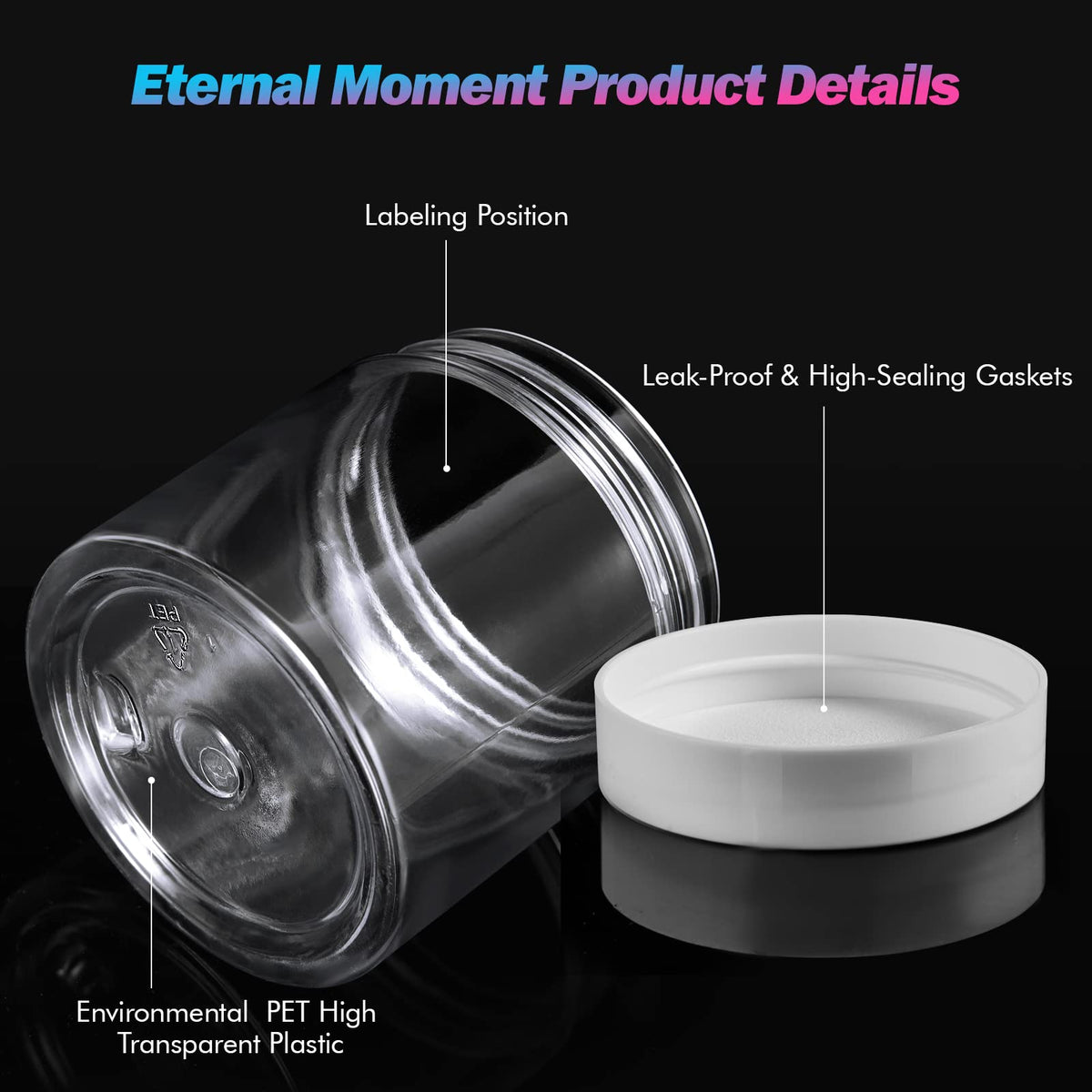Eternal Moment jars displayed with various cosmetic products