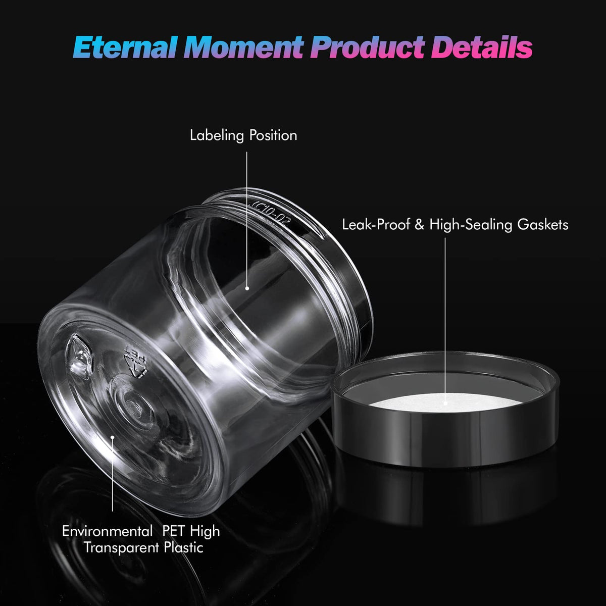 Eternal Moment jars displayed with various cosmetics