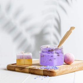 Eternal Moment jars filled with homemade lotion