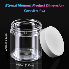 Eternal Moment jars with labels and spatulas