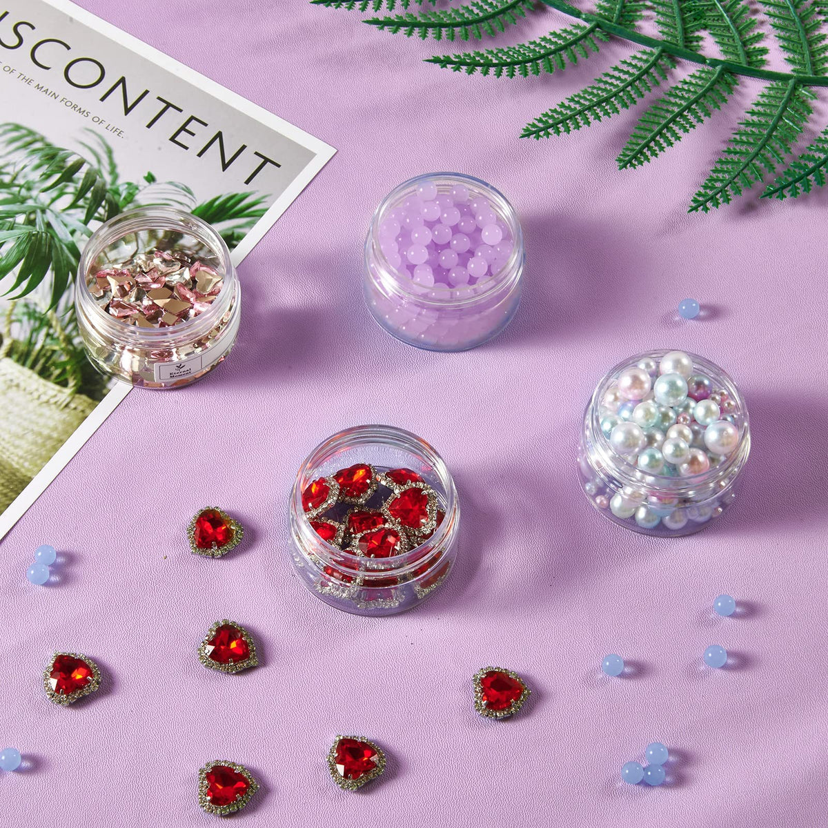 Eternal Moment jars with various beauty products inside