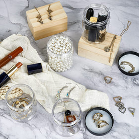 Eternal Moment jars with various DIY craft items inside